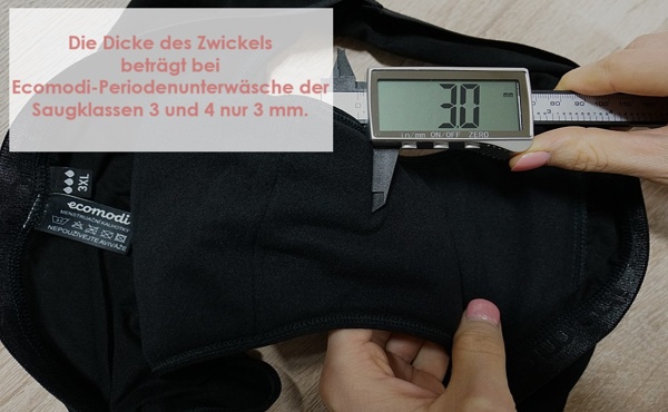 Saugklasse 3 und 4 = stark und extra stark. Beide Saugklassen haben die gleiche Dicke. Die Klasse 4 unterscheidet sich dadurch, dass die absorbierende Schicht auf der Rückseite verlängert ist.